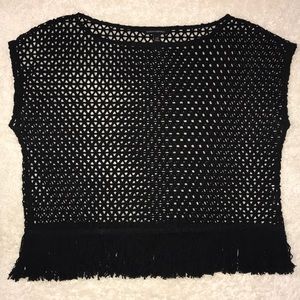 Fishnet tassel top!